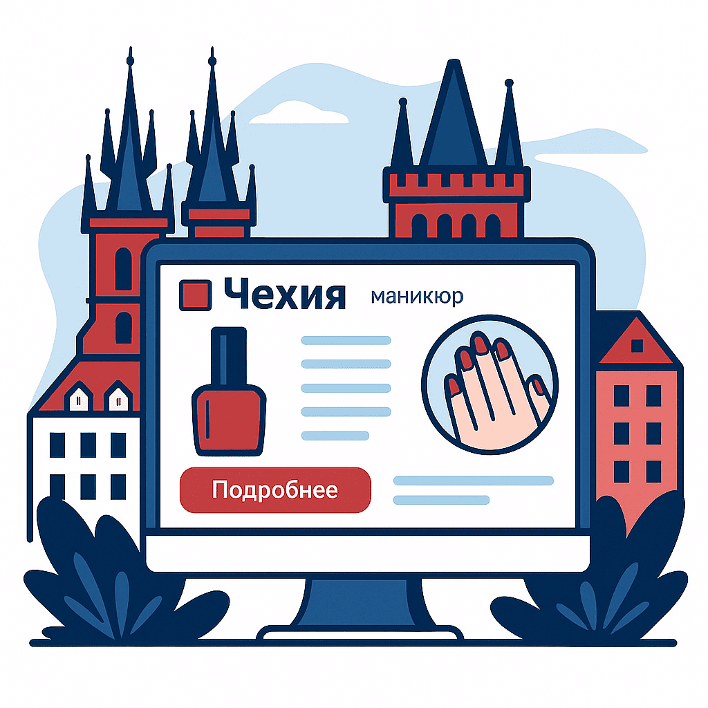 Сайт для мастера маникюра в Чехии